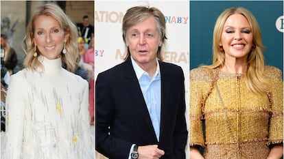 Céline Dion, Paul McCartney y Kylie Minogue.