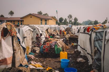 Camp for displaced persons in the town of Kanyaruchinya (Democratic Republic of the Congo).