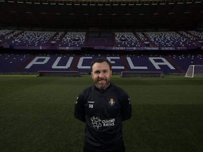 Sergio González, en el césped de Zorrilla.