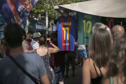 Parades als voltants del Camp Nou.