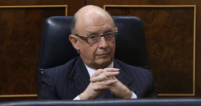 Spainish Finance Minister Cristobal Montoro mulls his options.