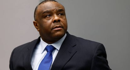 Jean-Pierre Bemba, en la sala de la Corte Penal Internacional, en La Haya.