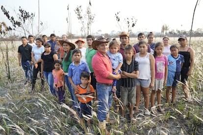 La familia Peña Cortez. Al centro, Don Benjamín. 