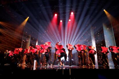 El ballet de la Escuela Superior de Artes Escénicas de Málaga durante su actuación en la gala.