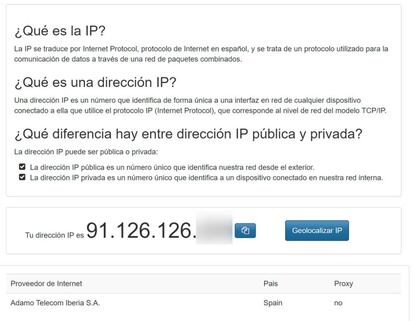 Podremos saber cual es nuestra IP pública