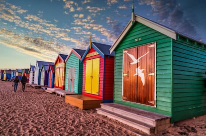 Las casetas de madera de Brighton Beach.