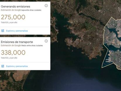 Google Maps ahora calcula la huella de carbono de varias ciudades