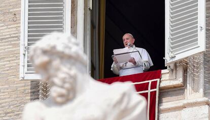 El papa Francisco, en el Ángelus del 1 de septiembre de 2019.
