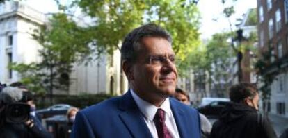 El vicepresidente de la Comisión Europea responsable de vigilar el cumplimiento del acuerdo del Brexit, Maros Sefcovic.