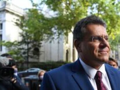 El vicepresidente de la Comisión Europea responsable de vigilar el cumplimiento del acuerdo del Brexit, Maros Sefcovic.