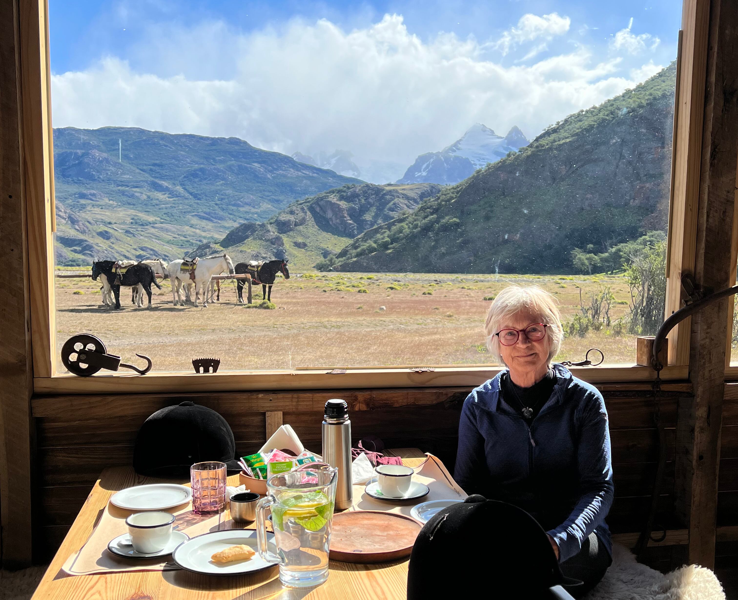 Sania Jelic, en Finca Bonanza, en El Chaltén, municipio ubicado en el parque nacional Los Glaciares (Argentina).