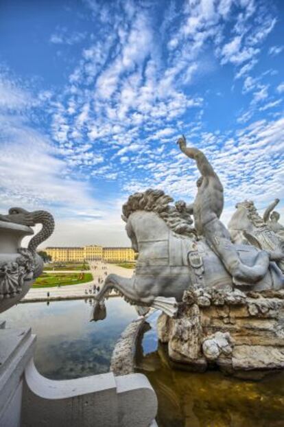 La fuente de Neptuno, en el palacio de Schönbrunn de Viena.