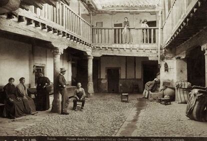 Posada donde Cervantes escribió su 'Ilustre fregona' (1885).