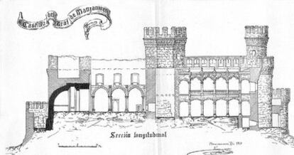 Plano del edificio realizado en la época de su reconstrucción.