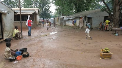 Campo de desplazados de Mukassa, Bangui, República Centroafricana, junio de 2016