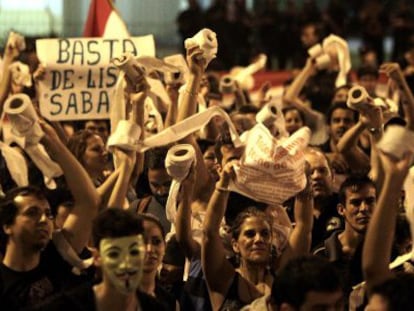 Manifestaci&oacute;n contra la corrupci&oacute;n en Paraguay.