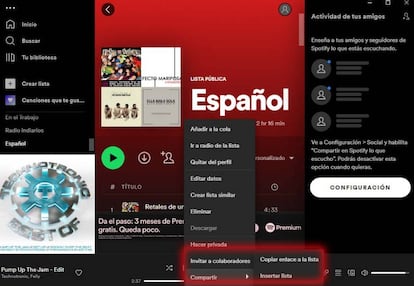 Spotify lista compartir