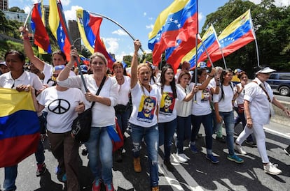 Lilian Tintori en una manifestación en octubre.