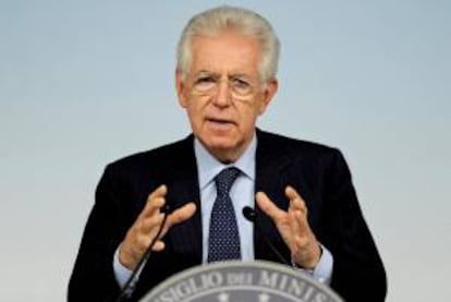 El primer ministro italiano, Mario Monti, ofrecía esta semana una rueda de prensa en el Palazzo Chigi de Roma, Italia.