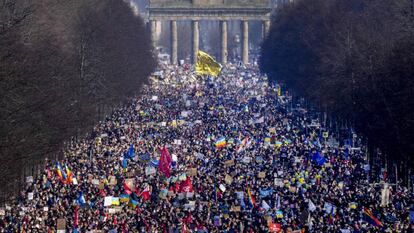 Las protestas contra la invasión de Ucrania alrededor del mundo, en imágenes