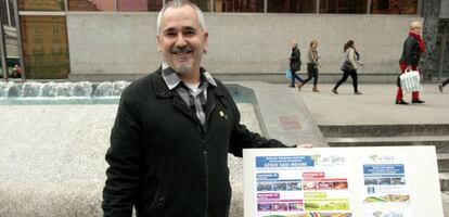 El candidato de EH Bildu a diputado general de Bizkaia este miércoles en Bilbao. 