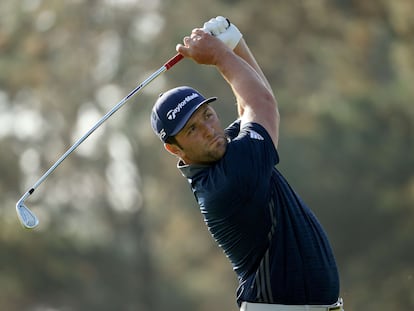 Jon Rahm durante la tercera jornada del Masters de Augusta este domingo.