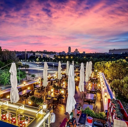 La vista sobre Madrid Río desde la azotea de Café del Río, en una fotografía cedida.