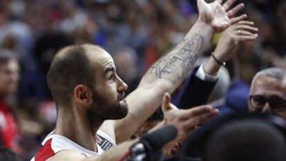 Spanoulis tras la victoria de su equipo ante el CSKA.