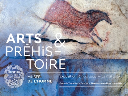 Cartel de la exposición 'Arte y prehistoria', del Museo del Hombre de París.