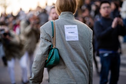 Pernille Teisbaek con chaqueta Vetements, en 2018.