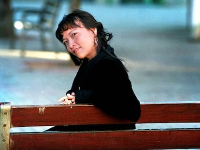 La escritora china Hong Ying, ayer en Barcelona.