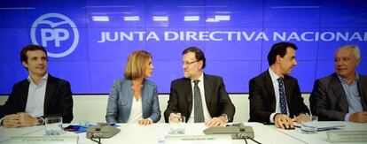 El presidente del Gobierno, Mariano Rajoy, preside la junta directiva nacional del PP este jueves.