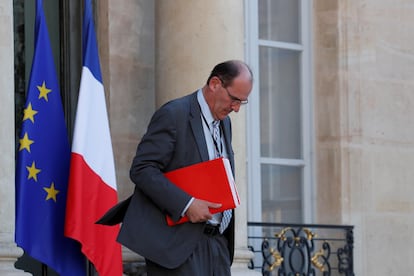 Jean Castex deixa o Palácio do Eliseu em imagem de 19 de maio.