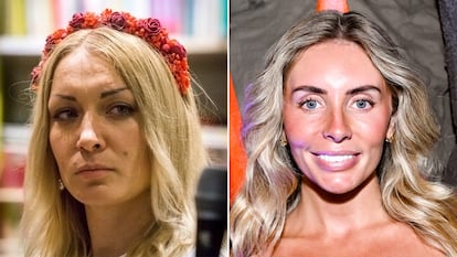 Desde la izquierda, Inna Shevchenko, activista y cofundadora de Femen, y Bonnie Blue, actriz porno.