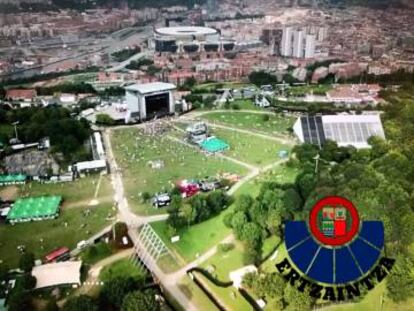 Vista aérea del Bilbao BBK Live.