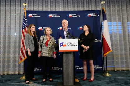 John Cornyn ofrece su discurso de aceptación de la derrota el martes.