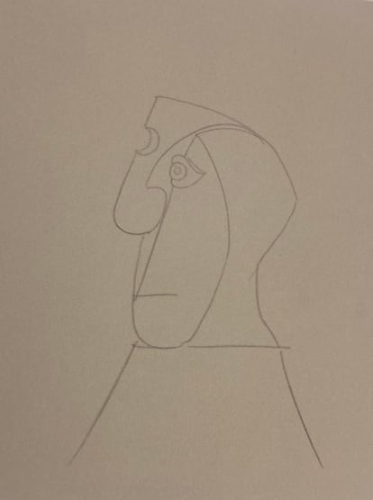 'Retrato de Picasso', uno de los dibujos a lápiz de Dora Maar.