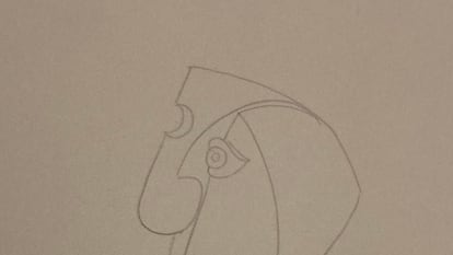 'Retrato de Picasso', uno de los dibujos a lápiz de Dora Maar.