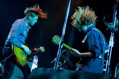 Un momento de la actuación de Arcade Fire este sábado en Madrid.