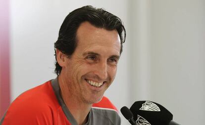 Unai Emery en rueda de prensa.