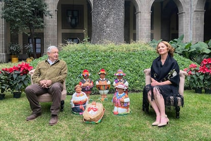 El presidente de México, Andrés Manuel López Obrador y su esposa Beatriz Gutiérrez Müller.