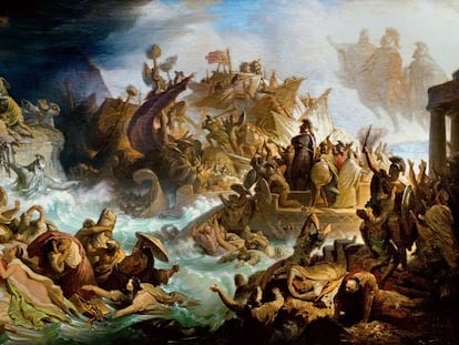 Cuadro de 'La batalla de Salamina', de Wilhelm Von Kaulbach.