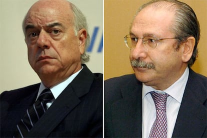 Francisco González, presidente del BBVA, y Luis del Rivero, presidente de Sacyr.