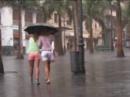 Imagen de las fuertes lluvias que ha sufrido Canarias la semana pasada.