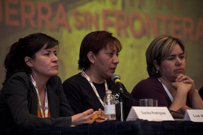 Rocío Gallegos, Luz del Carmen Sosa y Sandra Rodríguez.