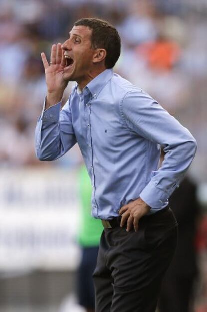 Javi Gracia, entrenador del M&aacute;laga.