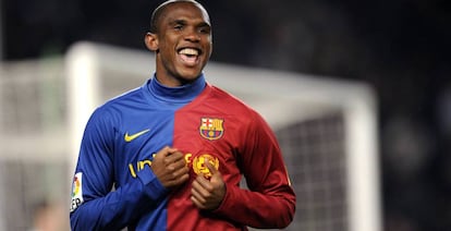 El exfutbolista Samuel Eto'o en su época en el FC Barcelona.