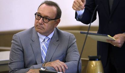 Kevin Spacey, en un tribunal de Massachusetts.