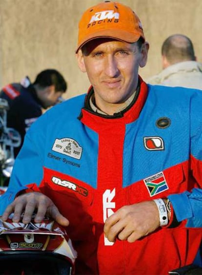 Elmer Symons, el pasado día 3, durante los preparativos de la carrera.