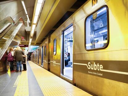 Estación de la nueva línea H de subterráneos en Buenos Aires.